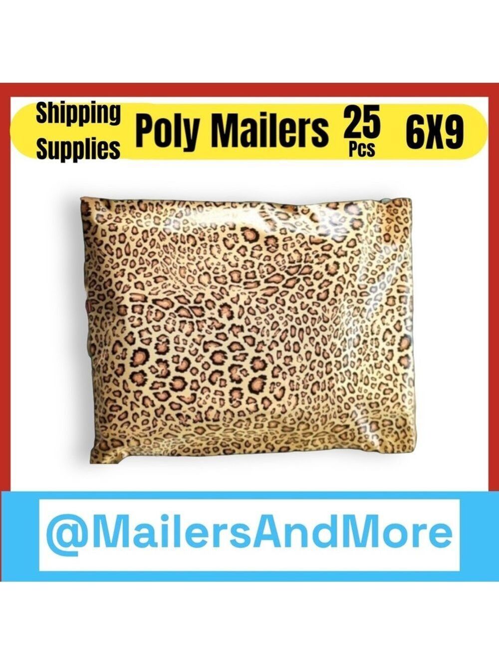 25 6X9 Poly Mailers Leopard Flat Shipping Envelopes PRICE IS FIRM - Picture 3 of 9